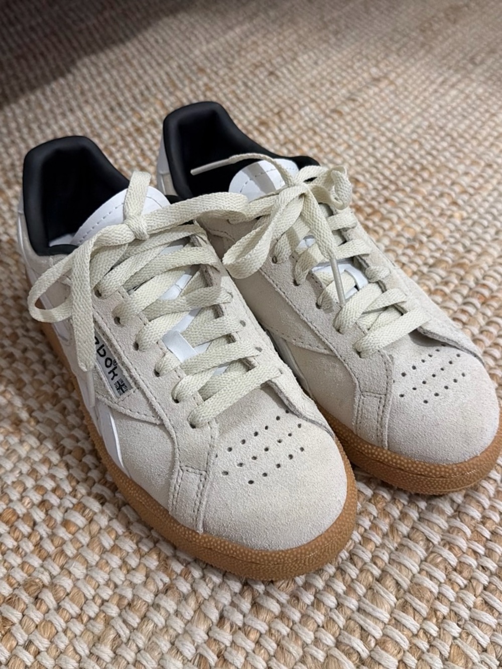 Unisex Suede Casual Sneakers in Cream with Gum Sole
